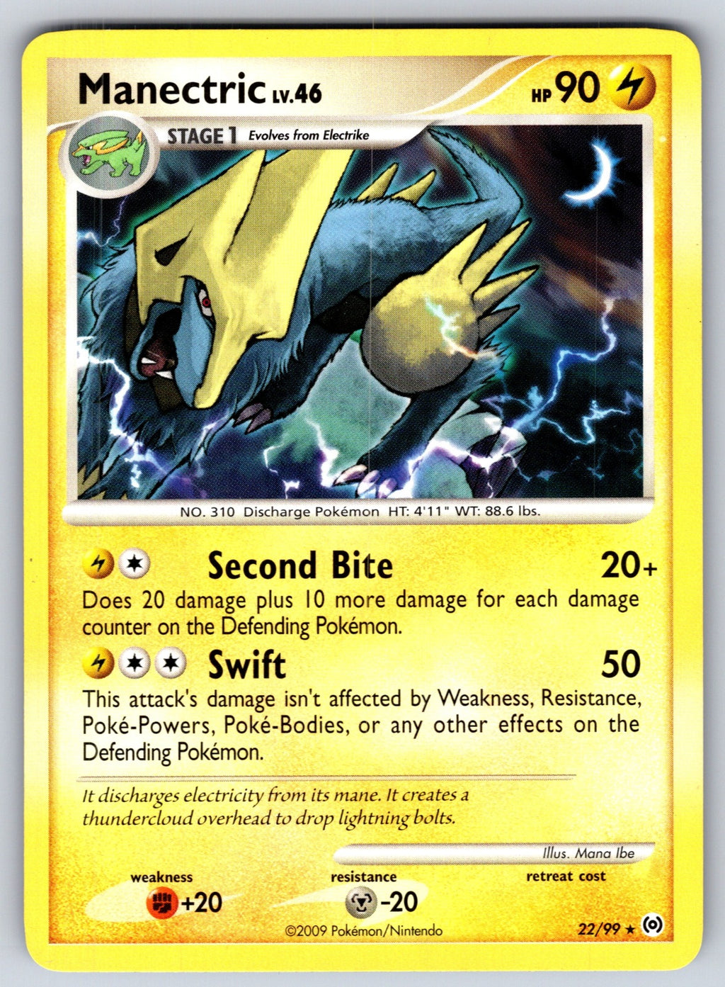 Manectric (22) Rare Arceus 22/99 LP 2009