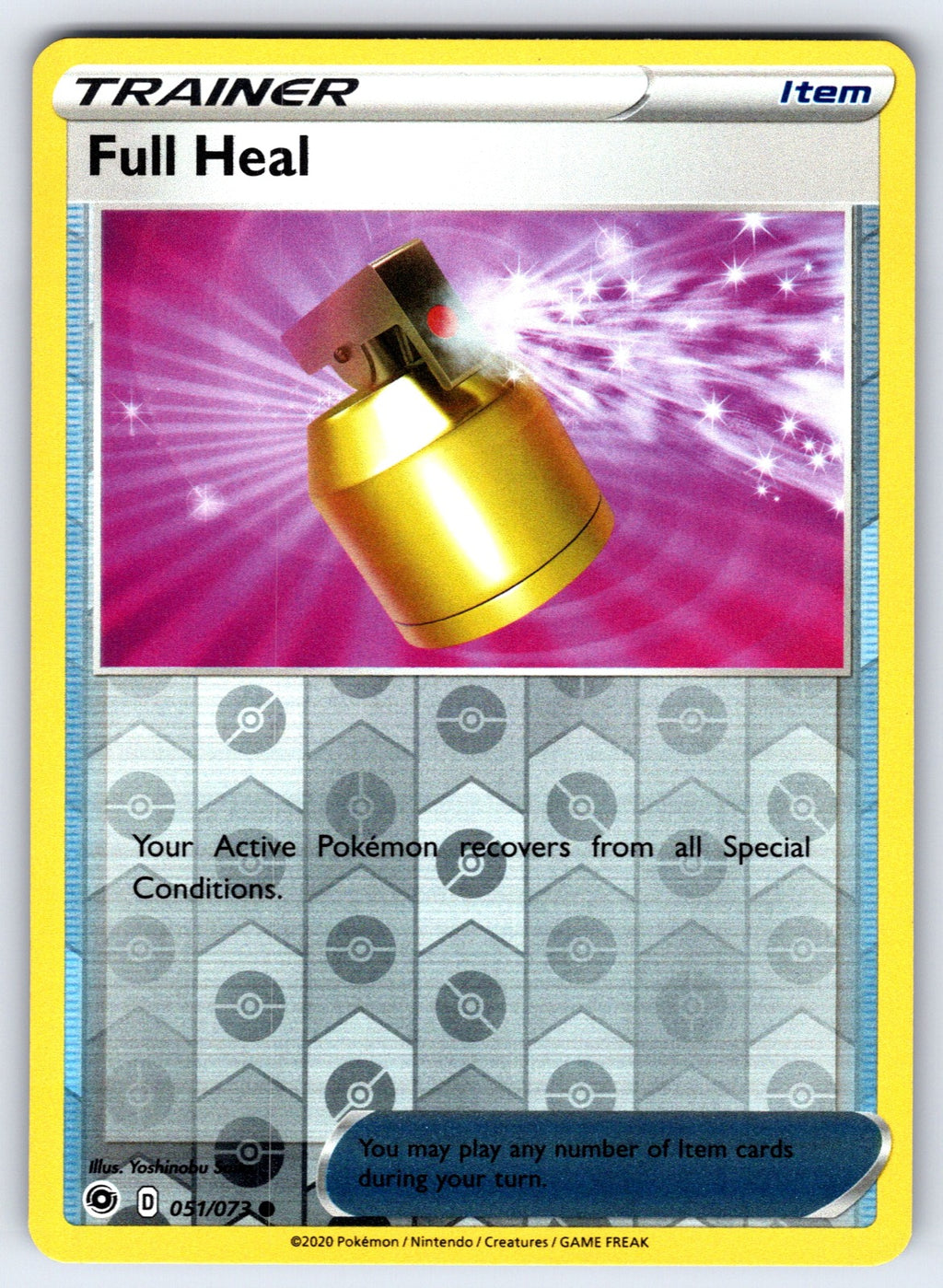 Full Heal Reverse Holo Common Champion's Path 51/73 NM 2020