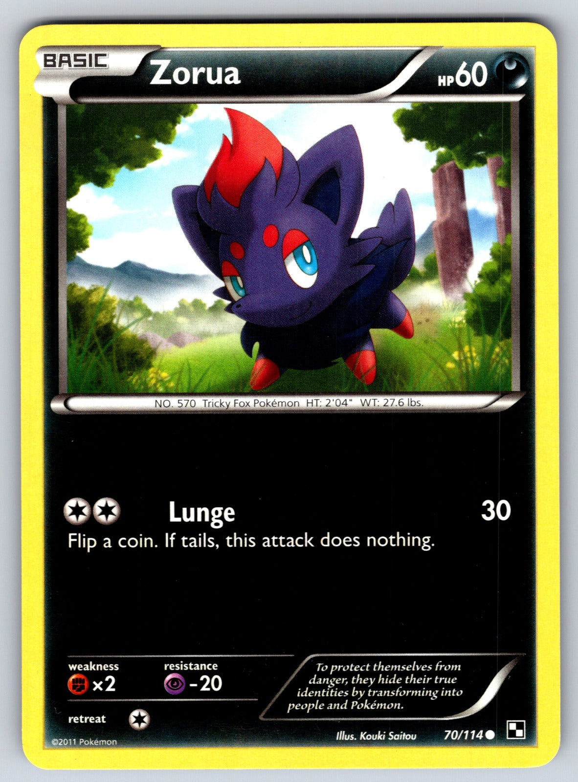 Zorua Common Black and White 70/114 LP 2011