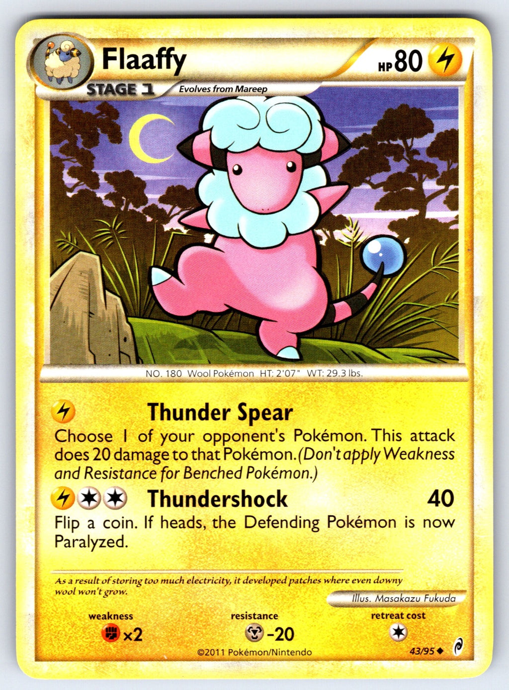 Flaaffy Uncommon Call of Legends 43/95 LP 2011