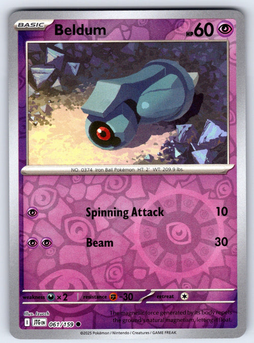 Beldum Reverse Holo Common SV09: Journey Together 061/159 NM 2025