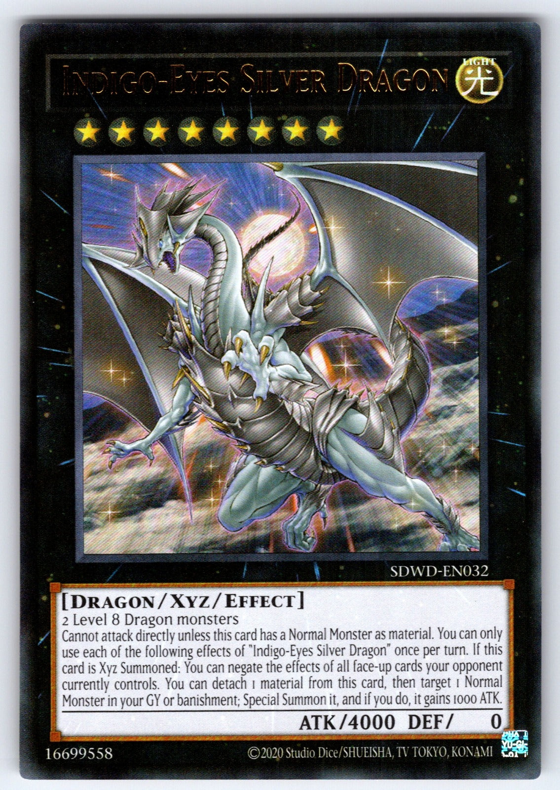 Indigo-Eyes Silver Dragon Unlimited Ultra Rare Structure Deck: Blue-Eyes White D