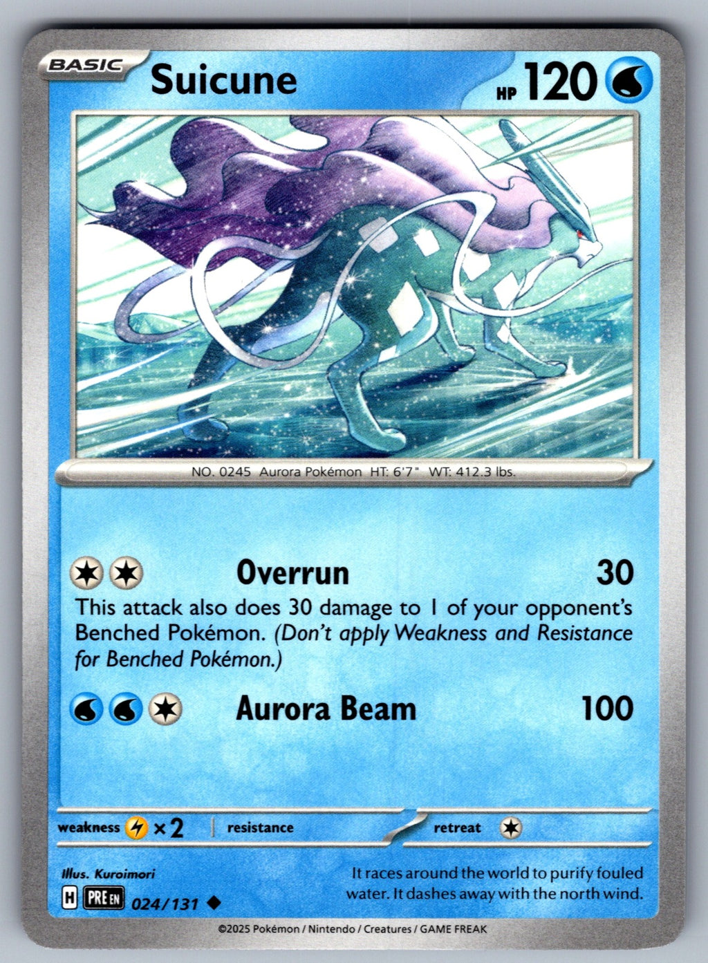 Suicune Uncommon SV: Prismatic Evolutions 024/131 NM 2025