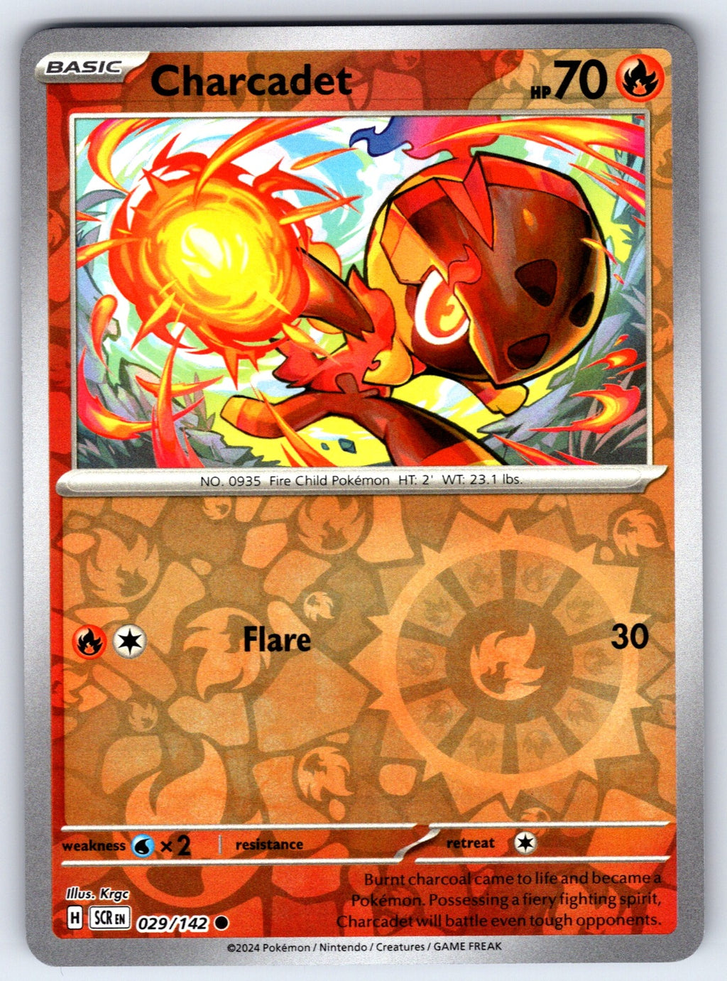 Charcadet Reverse Holo Common SV07: Stellar Crown 029/142 NM 2024
