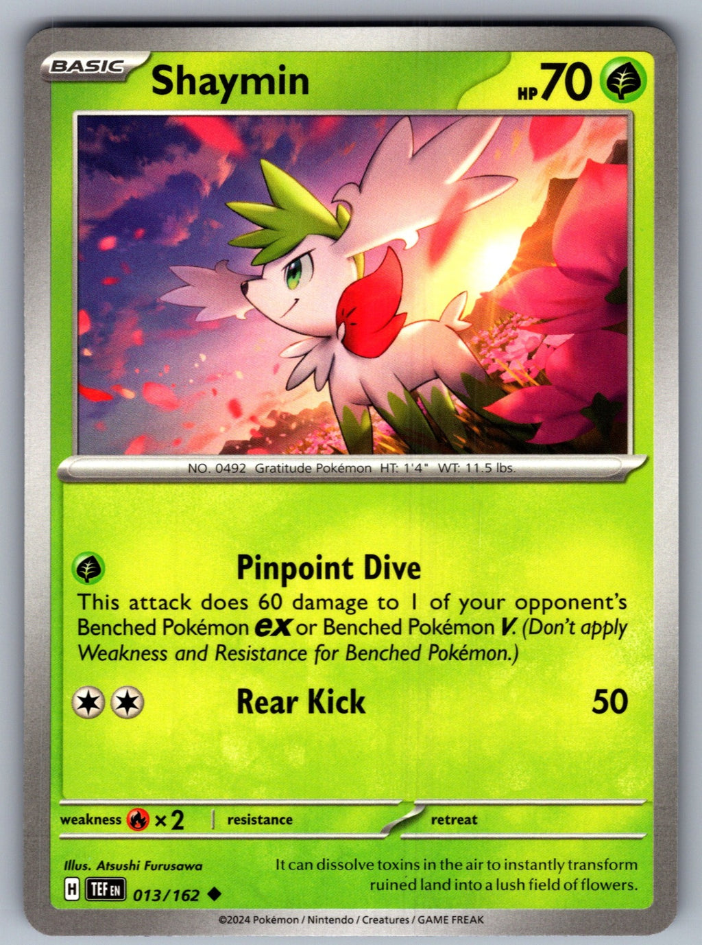 Shaymin Uncommon SV05: Temporal Forces 013/162 NM 2024