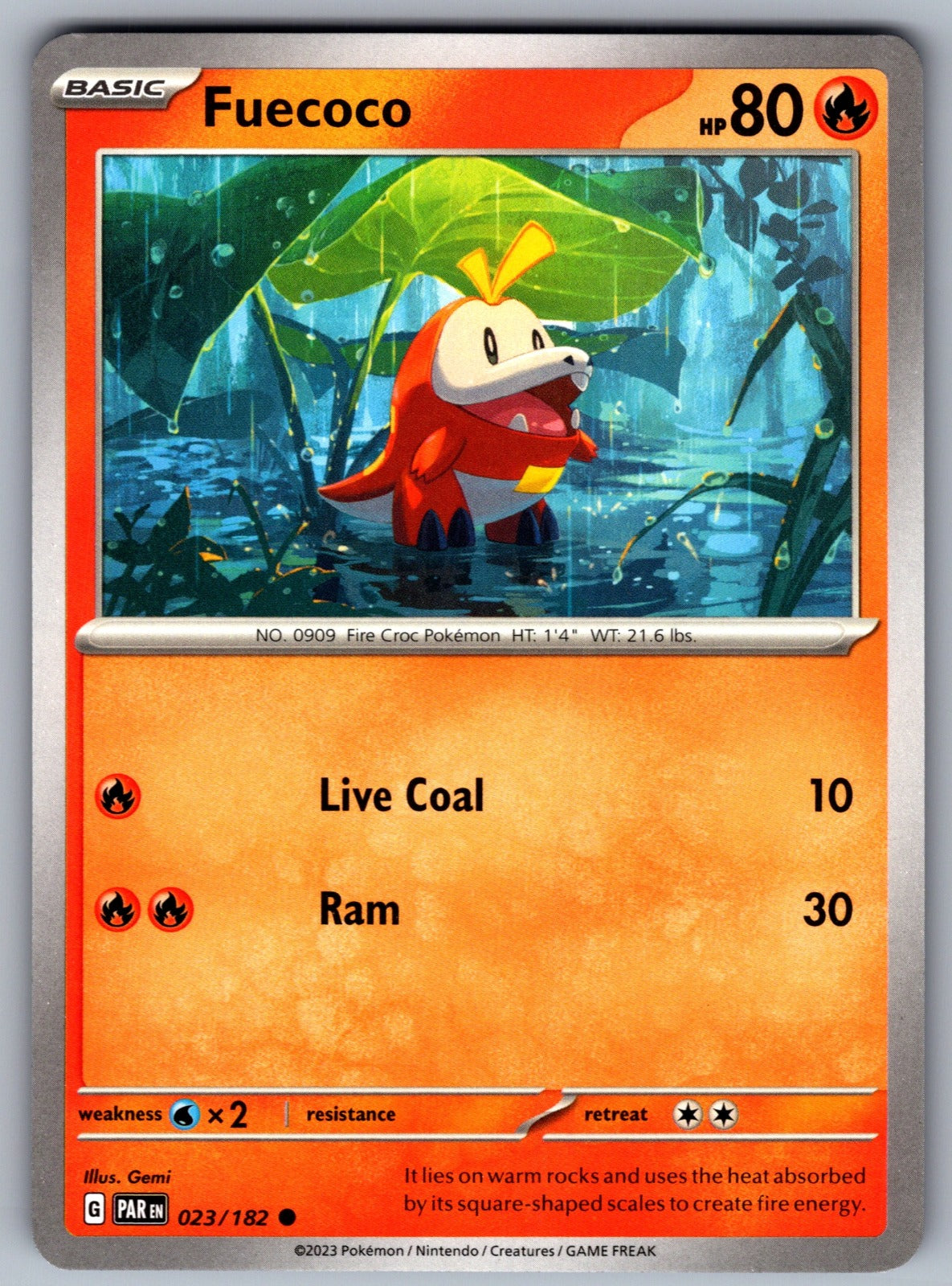 Fuecoco Common SV04: Paradox Rift 023/182 NM 2023