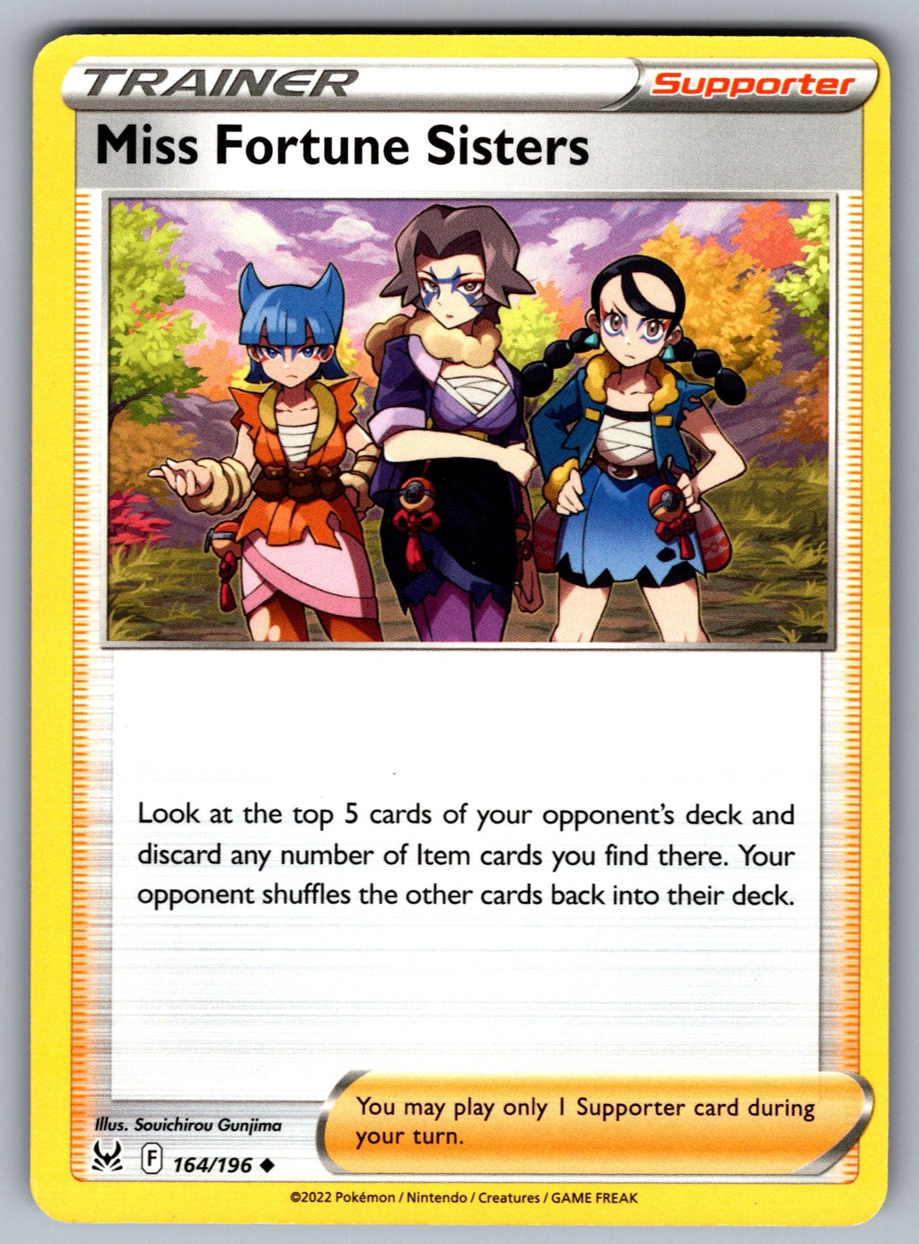 Miss Fortune Sisters Uncommon SWSH11: Lost Origin 164/196 NM 2022