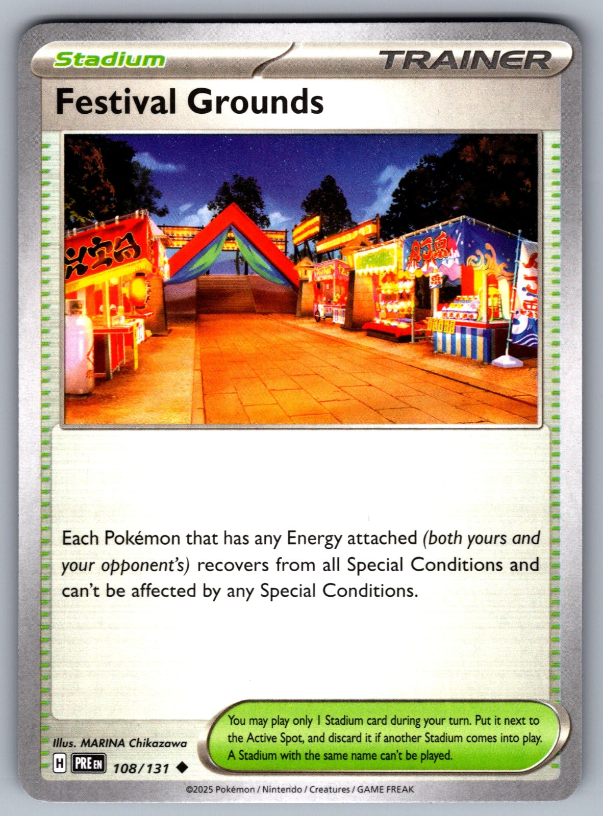 Festival Grounds Uncommon SV: Prismatic Evolutions 108/131 NM 2025