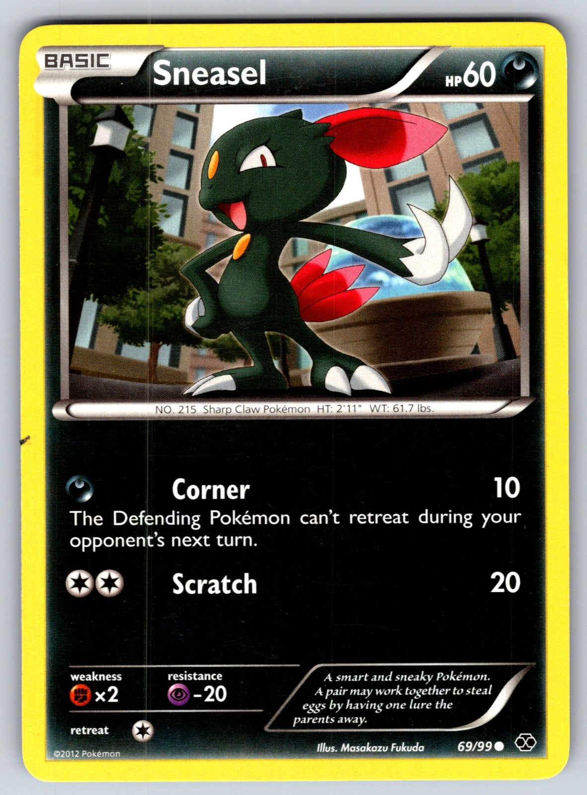 Sneasel Common Next Destinies 69/99 LP 2012