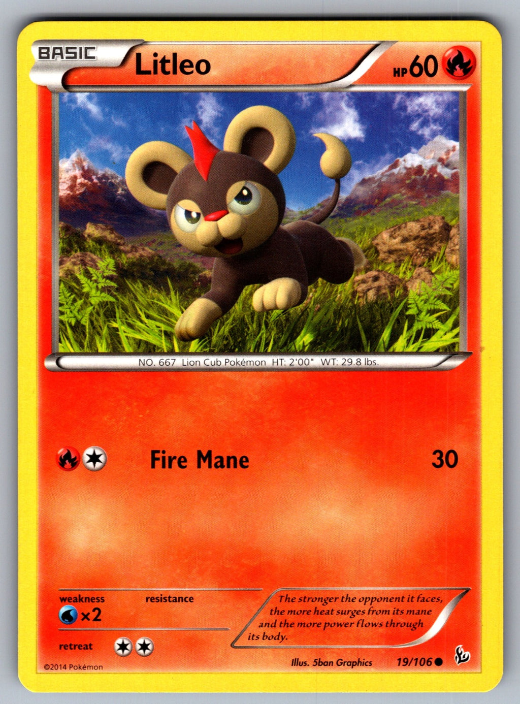 Litleo (19) Common XY - Flashfire 19/106 LP 2014