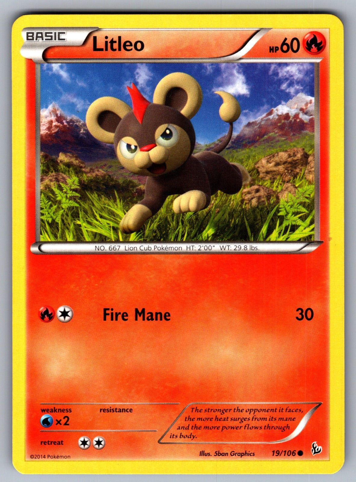 Litleo (19) Common XY - Flashfire 19/106 LP 2014