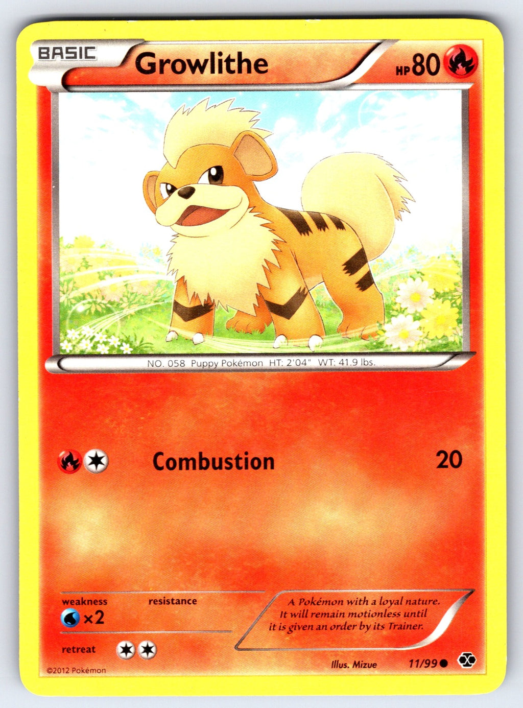 Growlithe (11) Common Next Destinies 11/99 LP 2012