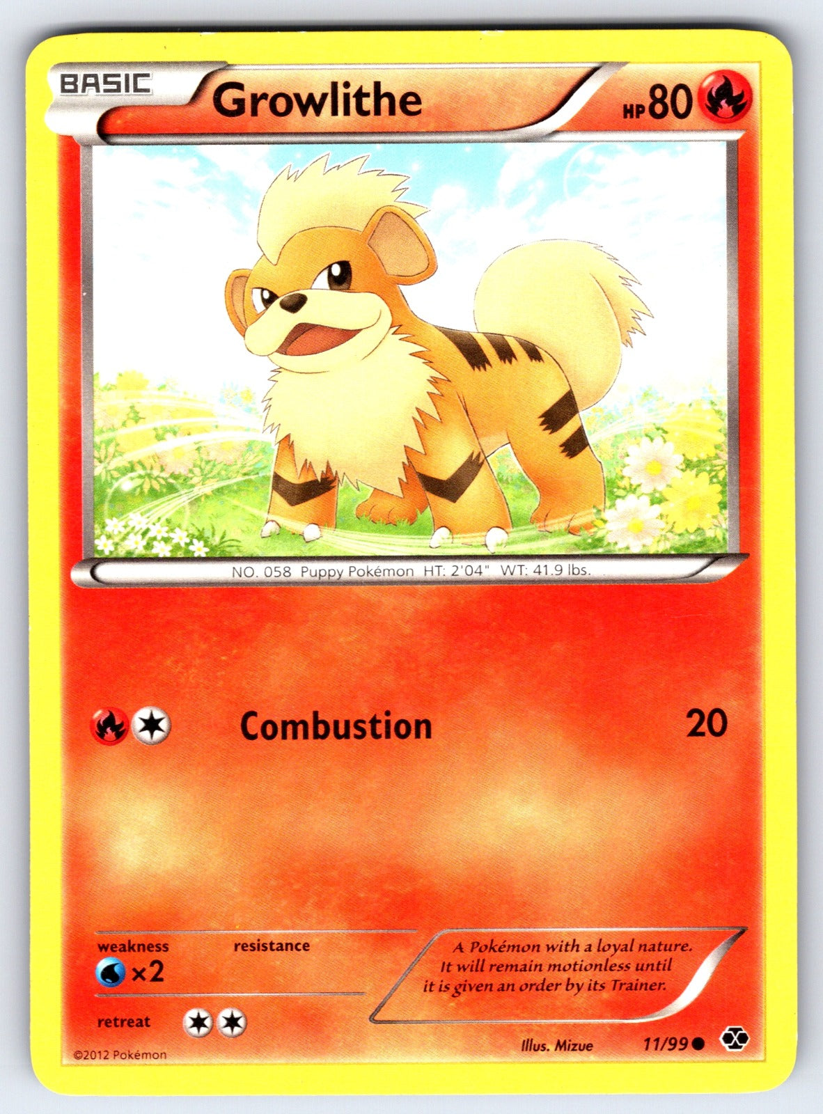 Growlithe (11) Common Next Destinies 11/99 LP 2012