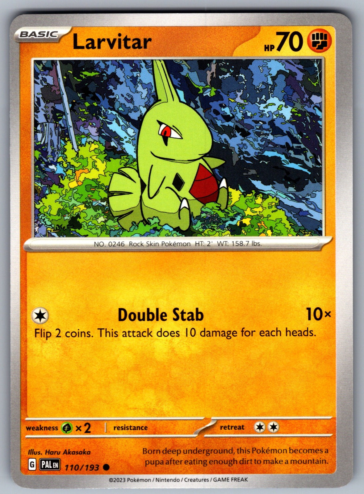 Larvitar Common SV02: Paldea Evolved 110/193 NM 2023