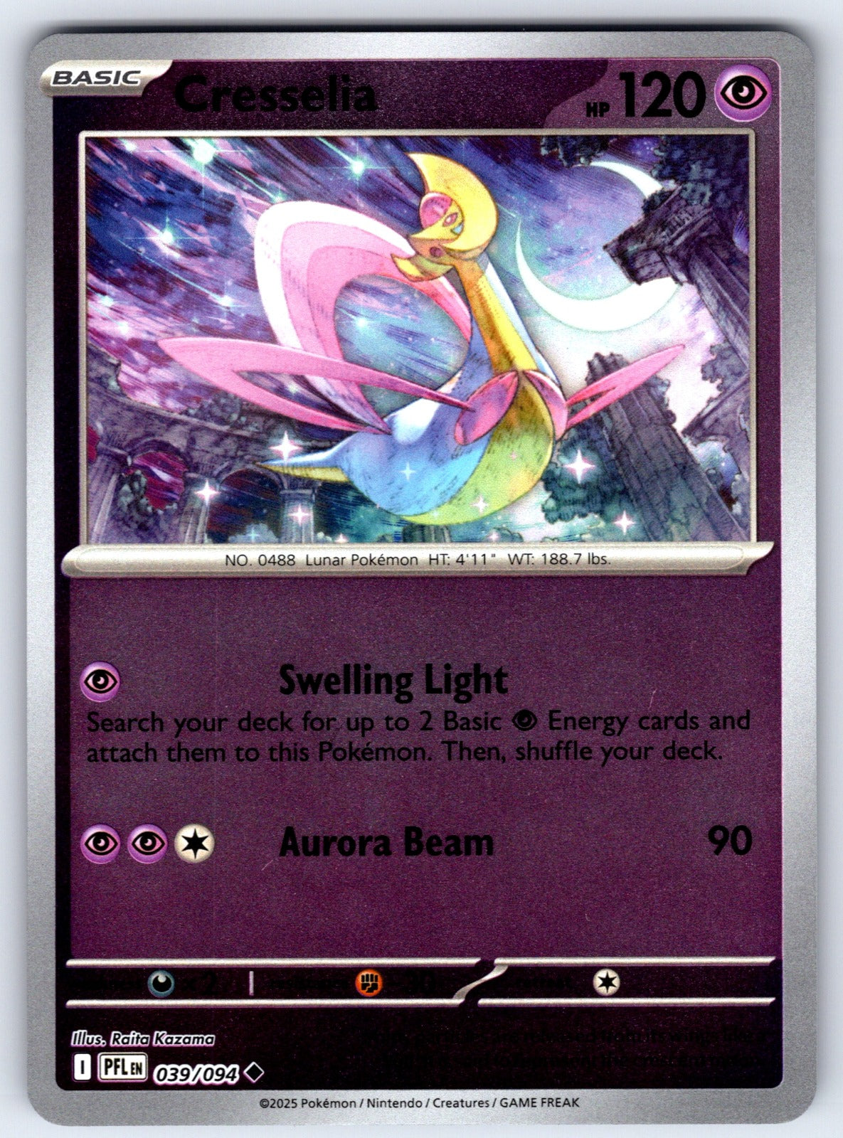 Cresselia Reverse Holo Uncommon ME02: Phantasmal Flames 039/094 NM 2025