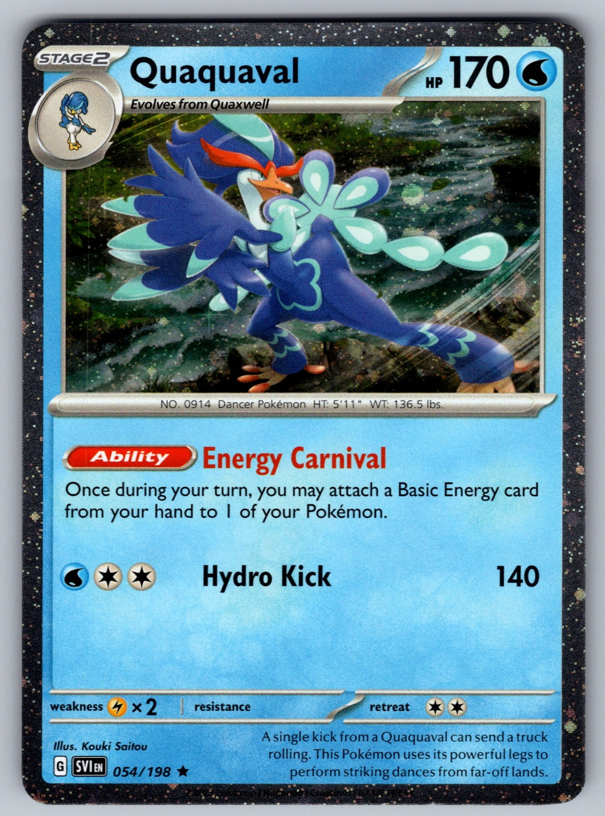 Quaquaval Holo Rare SV01: Scarlet & Violet Base Set 054/198 NM 2023
