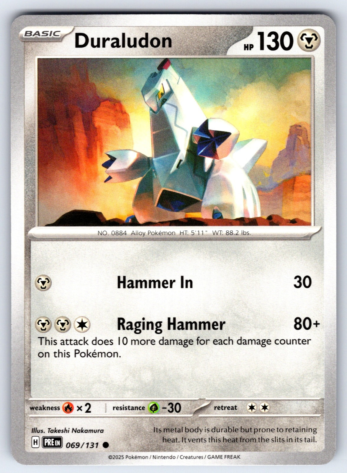 Duraludon Common SV: Prismatic Evolutions 069/131 NM 2025