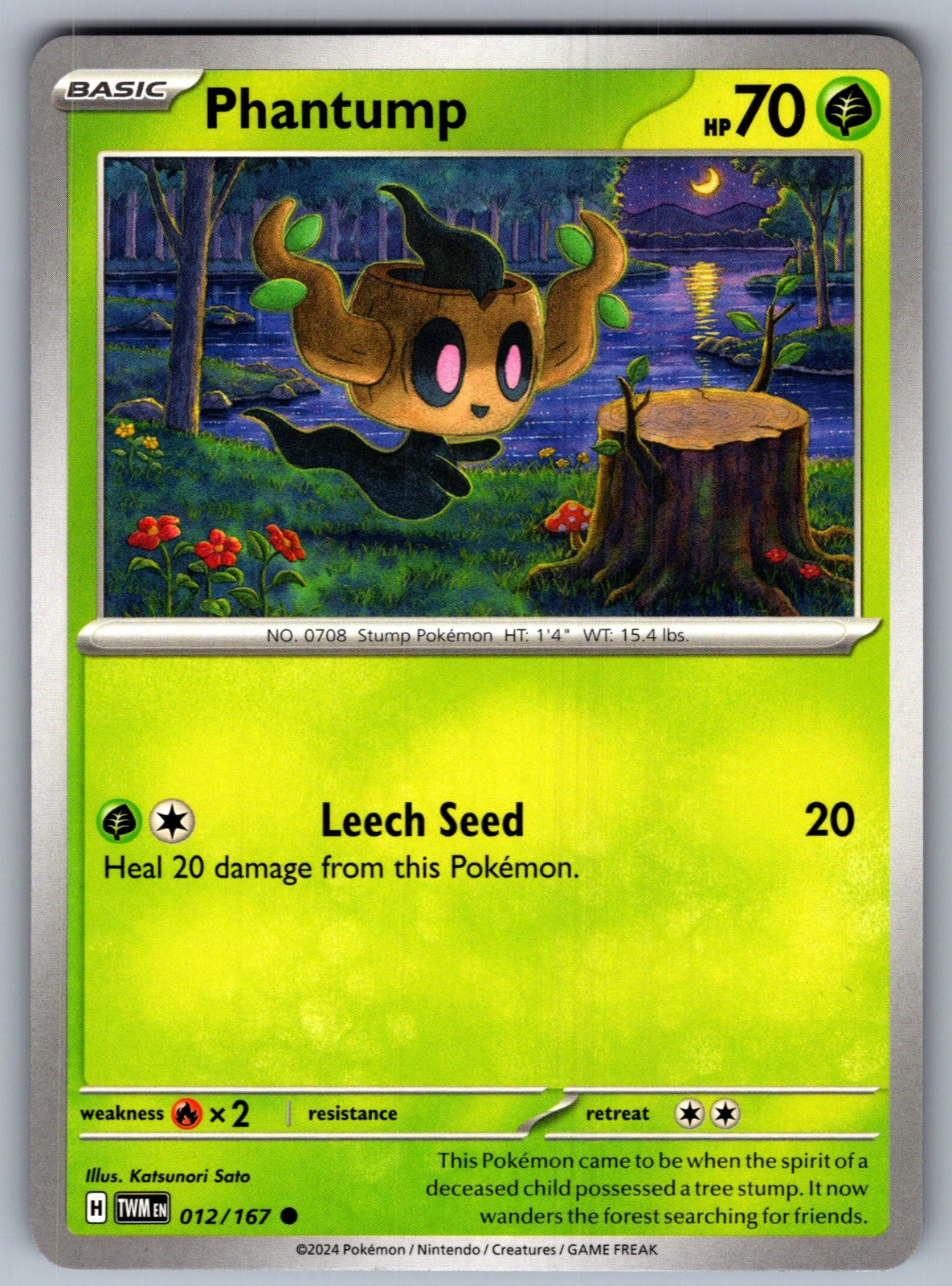 Phantump Common SV06: Twilight Masquerade 012/167 NM 2024