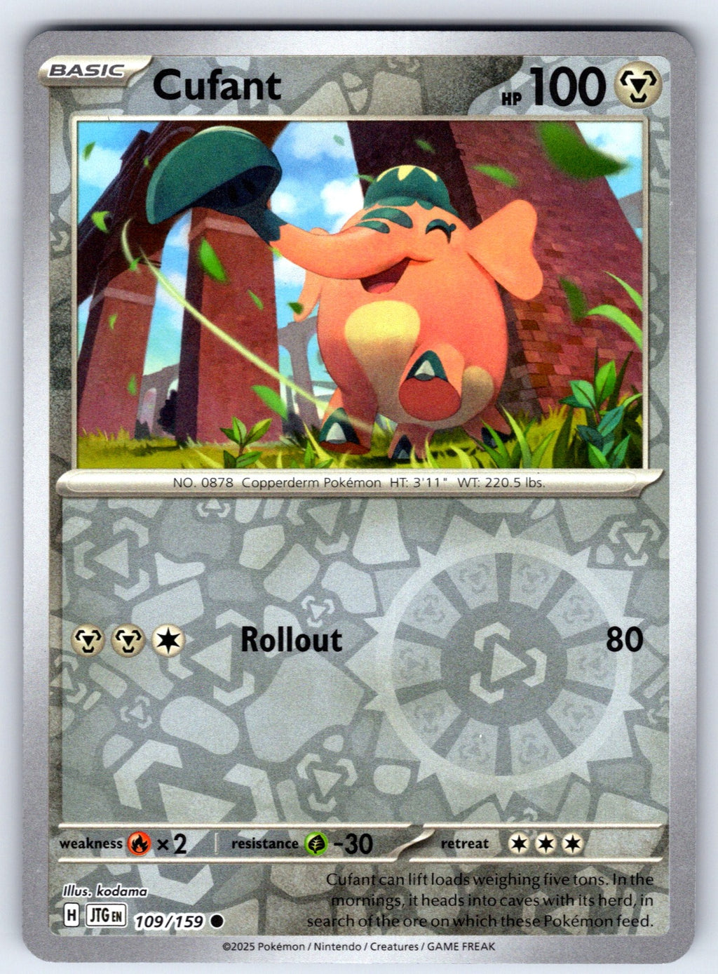 Cufant Reverse Holo Common SV09: Journey Together 109/159 NM 2025