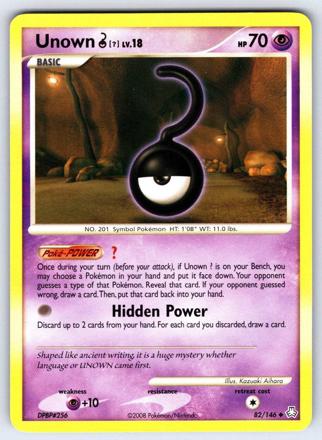 Unown (?) Uncommon Legends Awakened 82/146 LP 2008