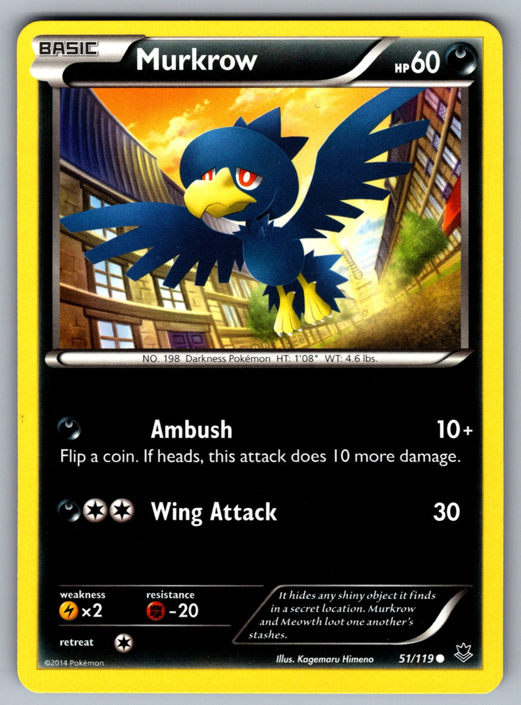 Murkrow Common XY - Phantom Forces 51/119 LP 2014