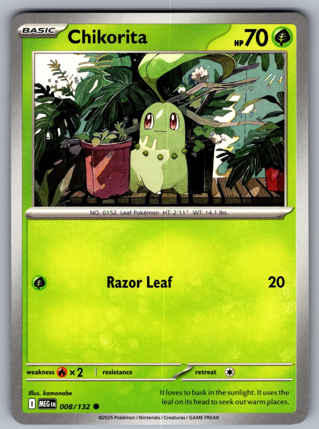 Chikorita Common ME01: Mega Evolution 008/132 NM 2025