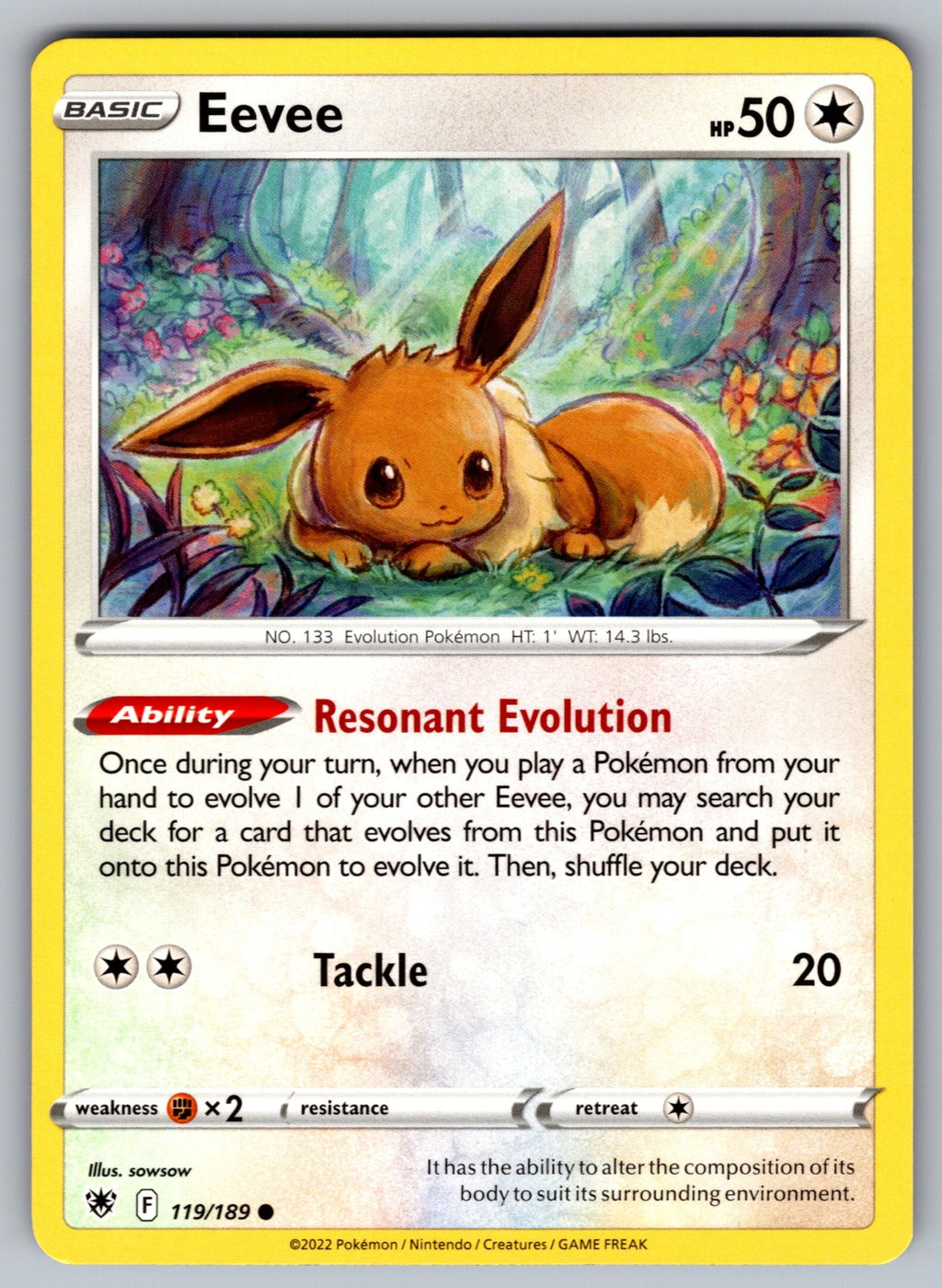 Eevee Common SWSH10: Astral Radiance 119/189 NM 2022