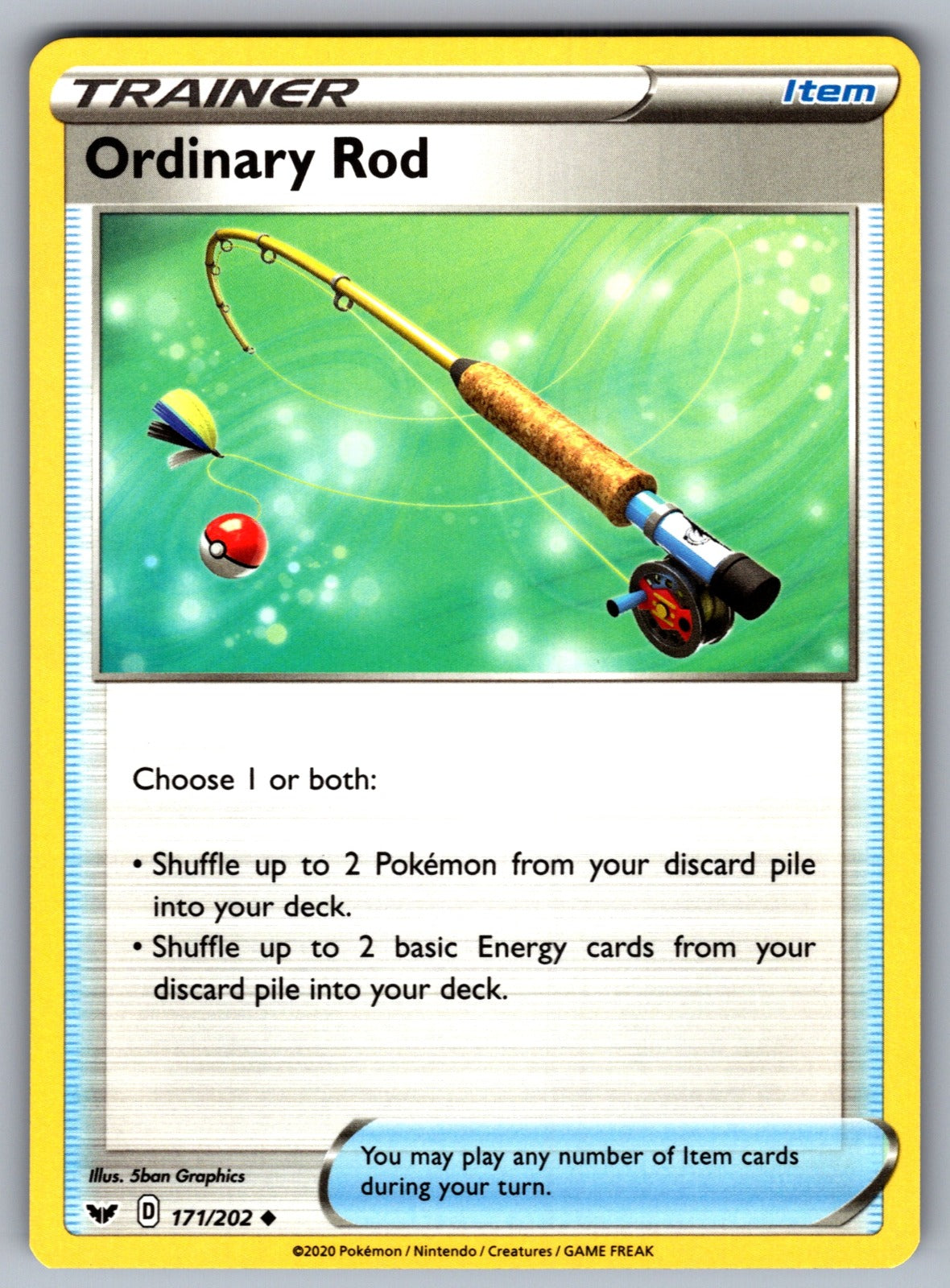 Ordinary Rod Uncommon SWSH01: Sword & Shield Base Set 171/202 NM 2020