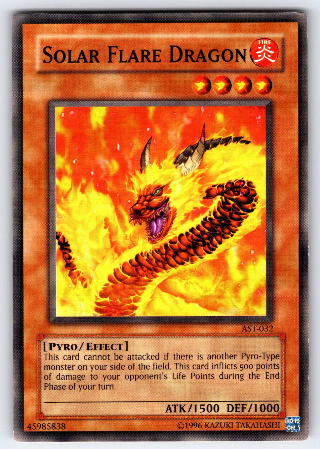 Solar Flare Dragon 1st Edition Common Structure Deck: Blaze of Destruction SD3-E