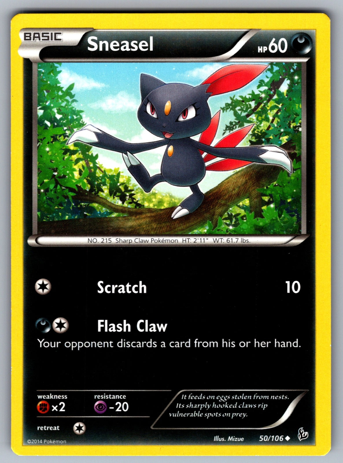 Sneasel (50) Uncommon XY - Flashfire 50/106 LP 2014