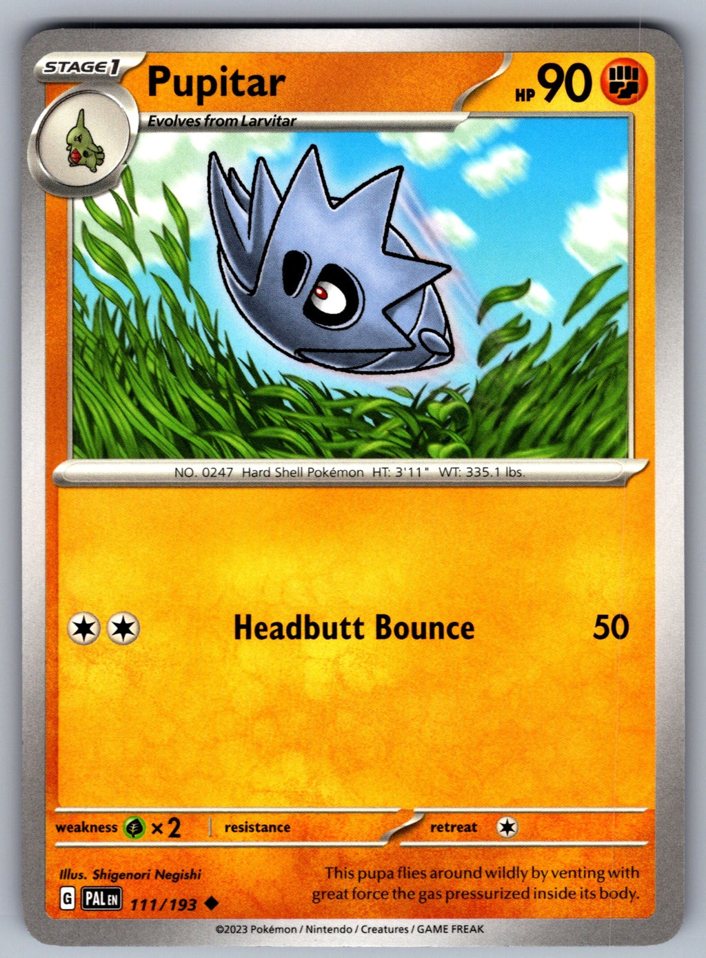 Pupitar Uncommon SV02: Paldea Evolved 111/193 NM 2023