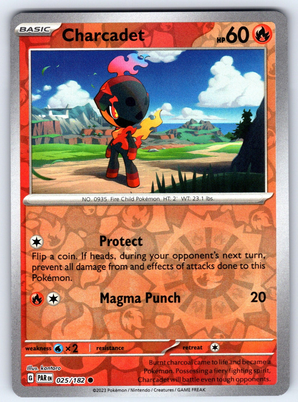 Charcadet Reverse Holo Common SV04: Paradox Rift 025/182 NM 2023