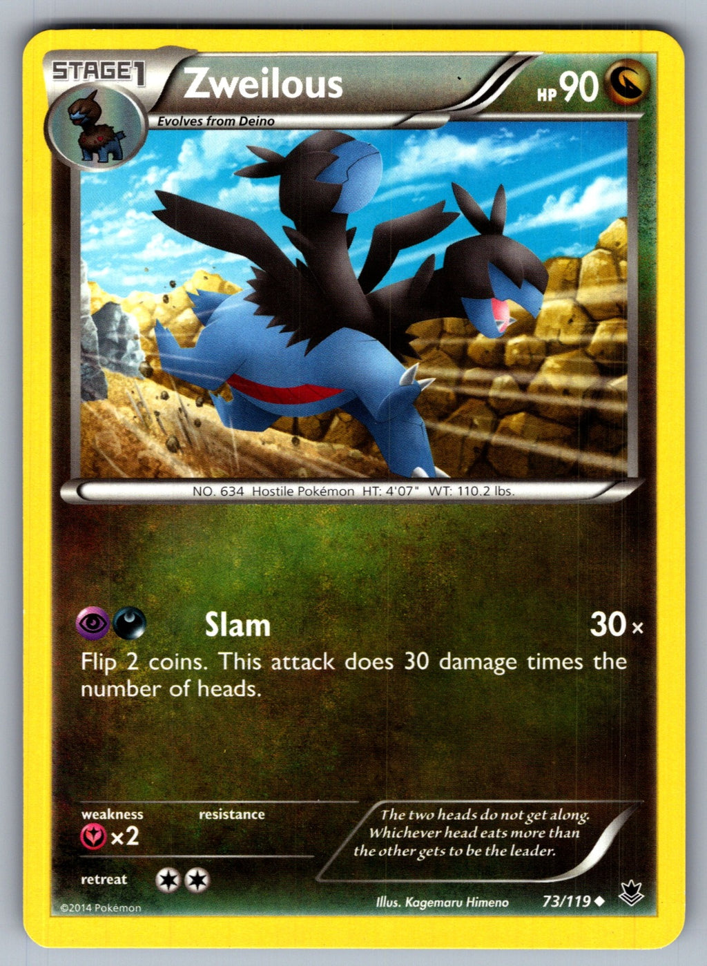 Zweilous Uncommon XY - Phantom Forces 73/119 LP 2014
