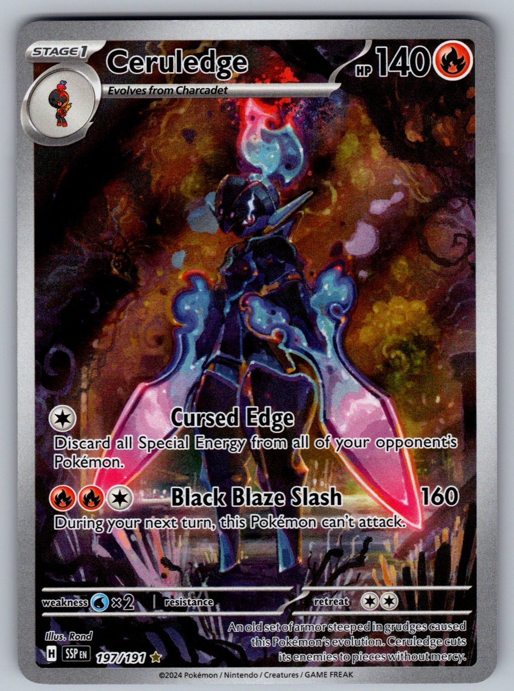 Ceruledge Holo Illustration Rare SV08: Surging Sparks 197/191 NM 2024