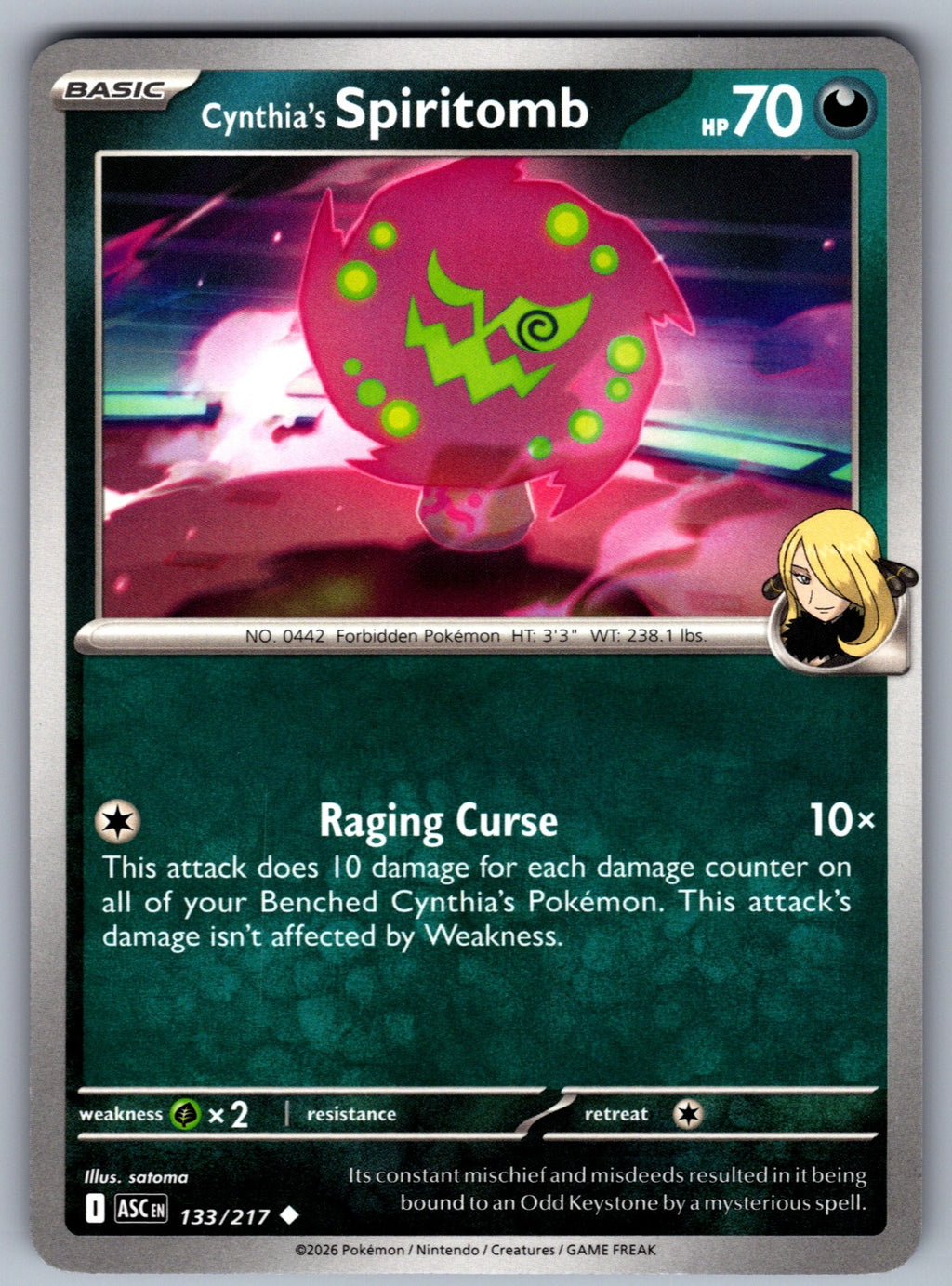 Cynthia's Spiritomb Uncommon ME: Ascended Heroes 133/217 NM 2026