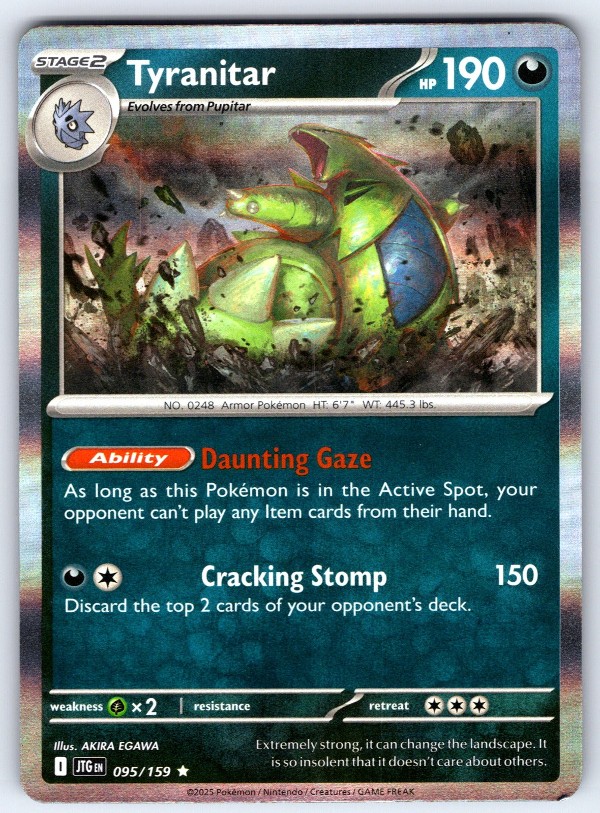 Tyranitar Holo Rare SV09: Journey Together 095/159 NM 2025