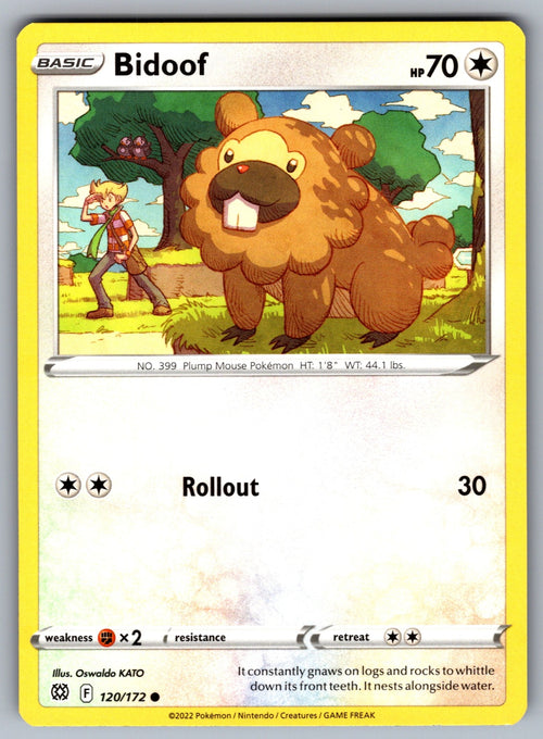 Bidoof Common SWSH09: Brilliant Stars 120/172 NM 2022