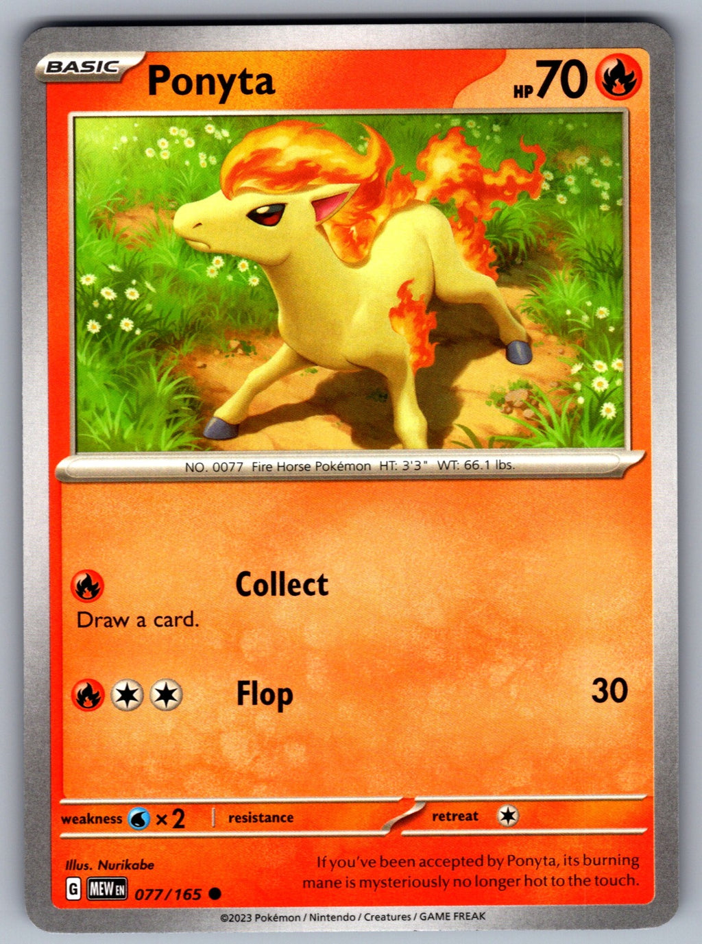 Ponyta Common SV: Scarlet & Violet 151 077/165 NM 2023