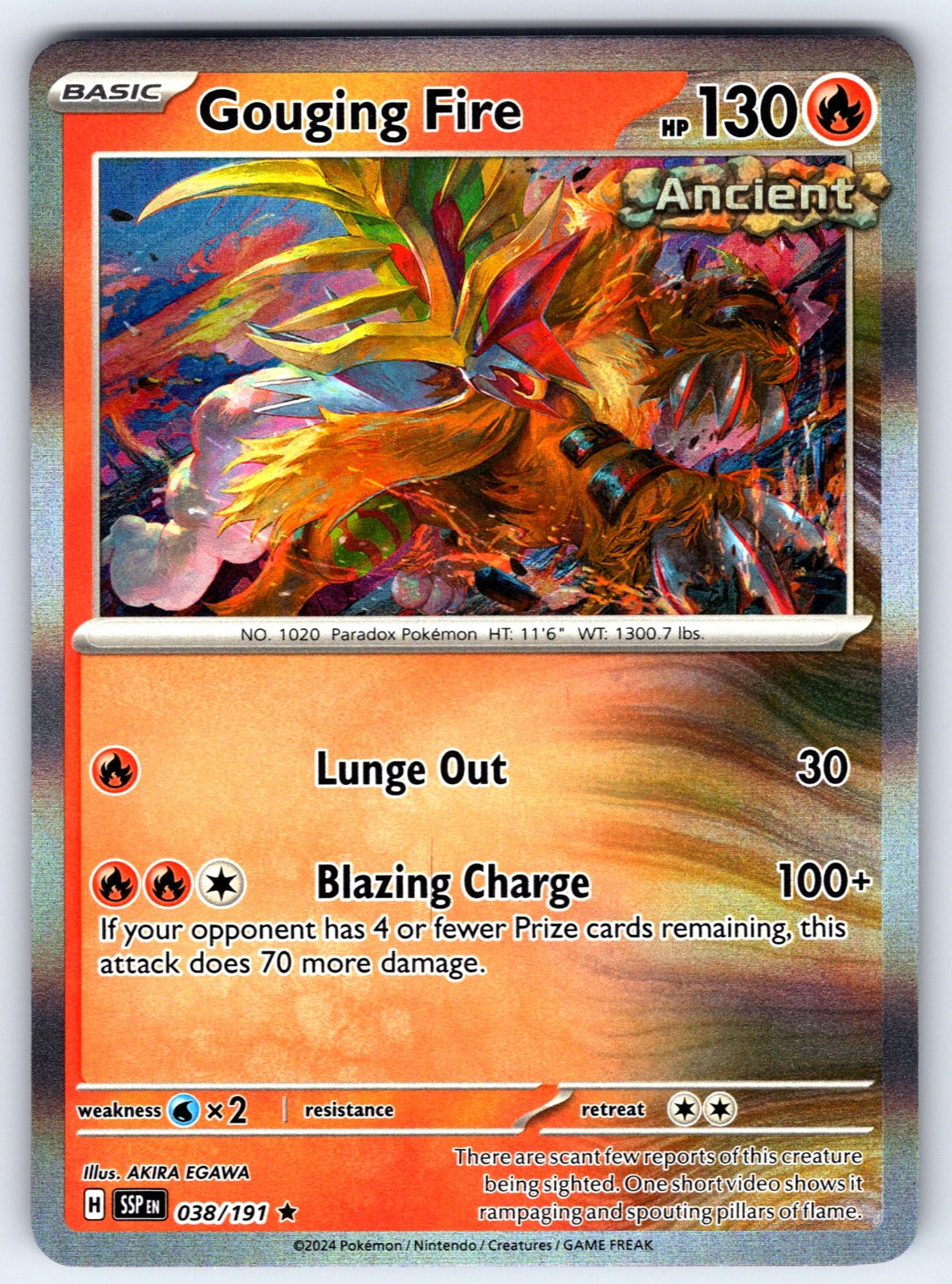Gouging Fire Promo Deck Exclusives 038/191 NM 2016