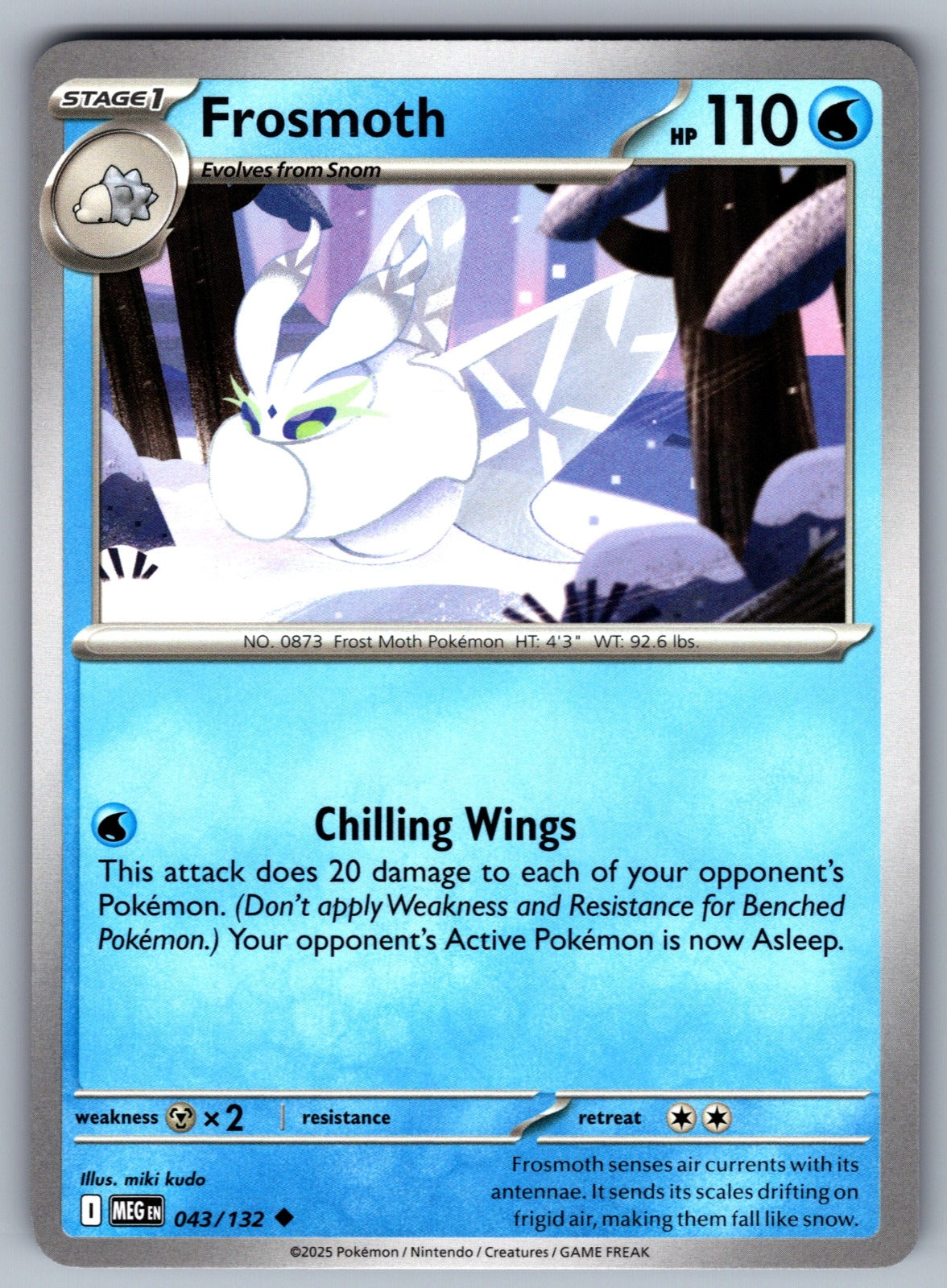 Frosmoth Uncommon ME01: Mega Evolution 043/132 NM 2025