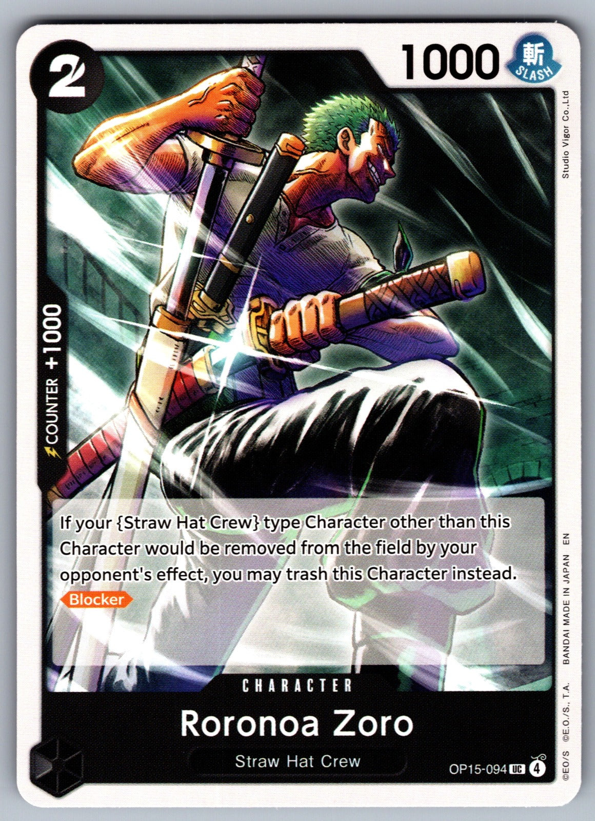 Roronoa Zoro () UC Adventure on Kami's Island OP15-094 NM 2026