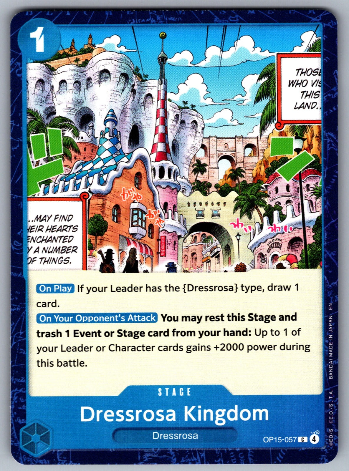 Dressrosa Kingdom C Adventure on Kami's Island OP15-057 NM 2026
