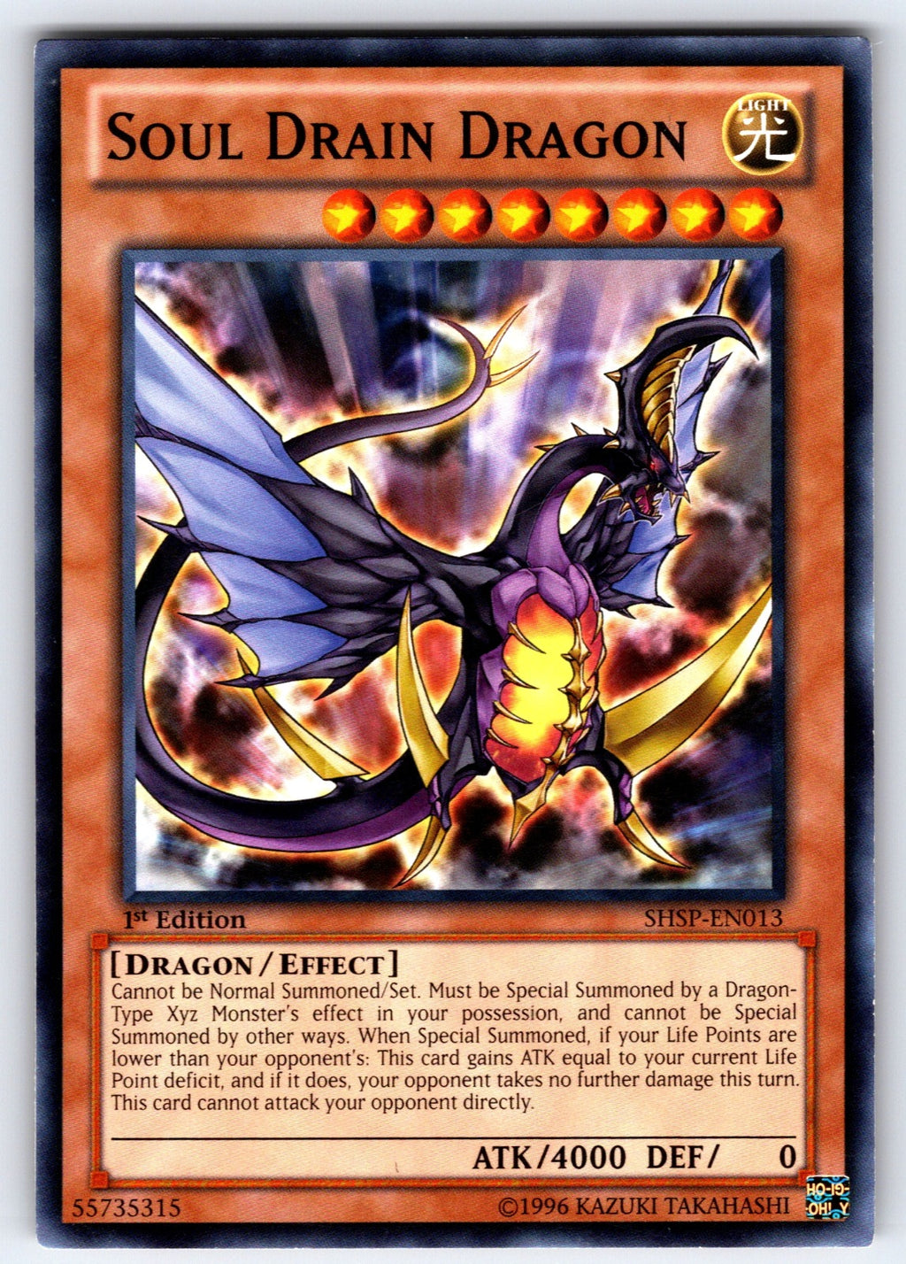 Soul Drain Dragon Unlimited Common Shadow Specters SHSP-EN013 LP 2013
