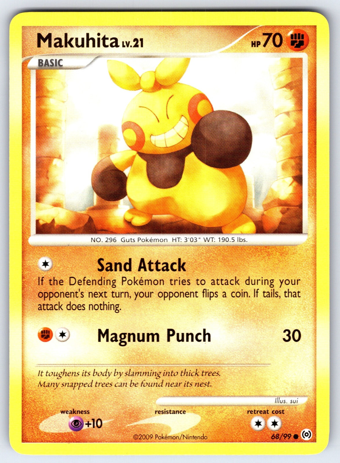 Makuhita Common Arceus 68/99 LP 2009