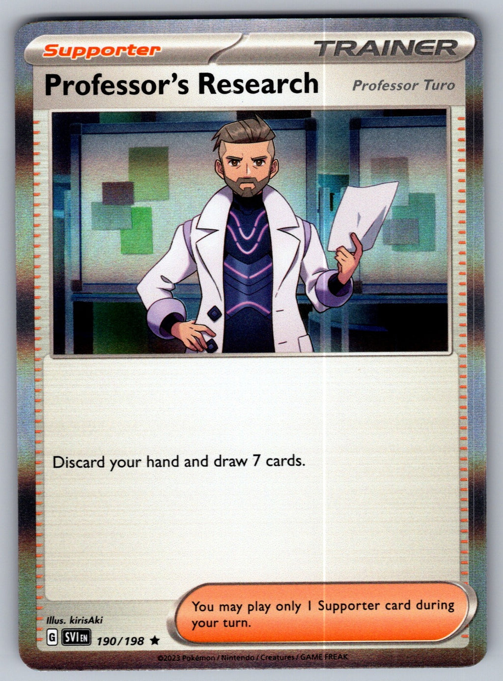 Professor's Research Holo Rare SV01: Scarlet & Violet Base Set 190/198 NM 2023