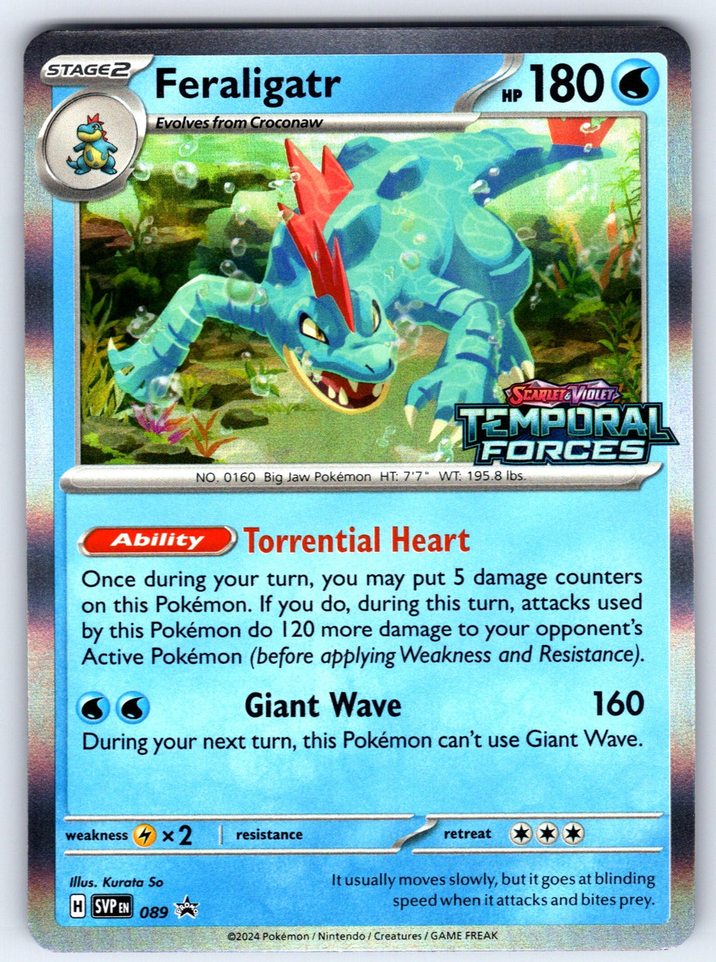 Feraligatr - (Prerelease) Holo Promo SV: Scarlet & Violet Promo Cards 089 NM 202