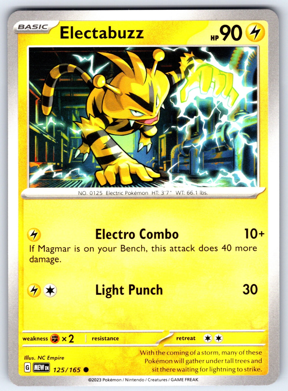 Electabuzz Common SV: Scarlet & Violet 151 125/165 NM 2023