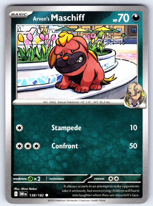 Arven's Maschiff Common SV10: Destined Rivals 138/182 NM 2025