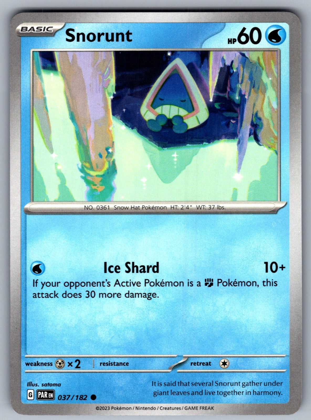 Snorunt Common SV04: Paradox Rift 037/182 NM 2023