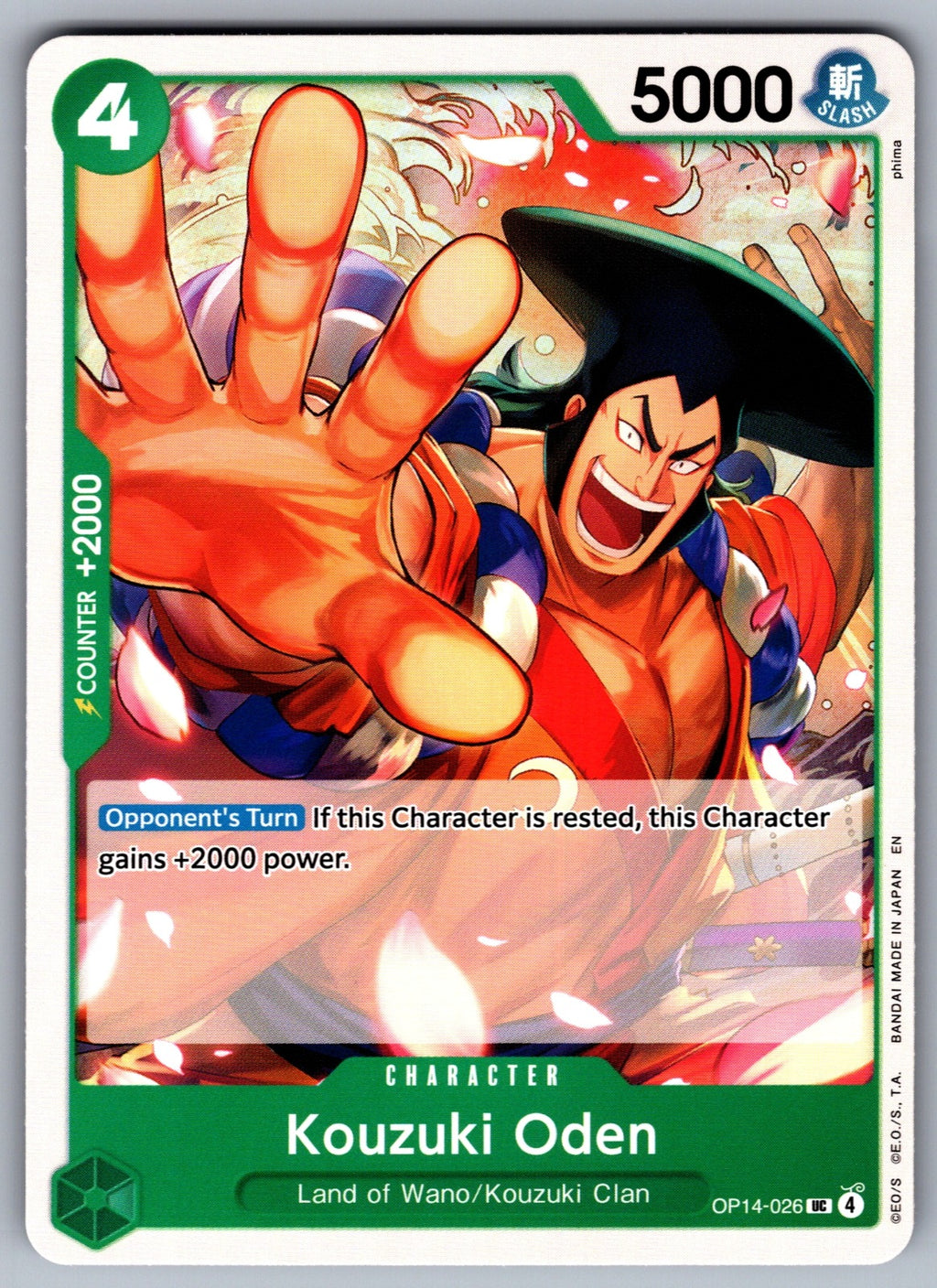 Kouzuki Oden UC The Azure Sea's Seven Release Event Cards OP14-026 NM 2026